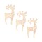 3 Reindeer Unfinished Wooden Shapes Craft Cutouts DIY Unpainted 3D Plaques 4 Inches